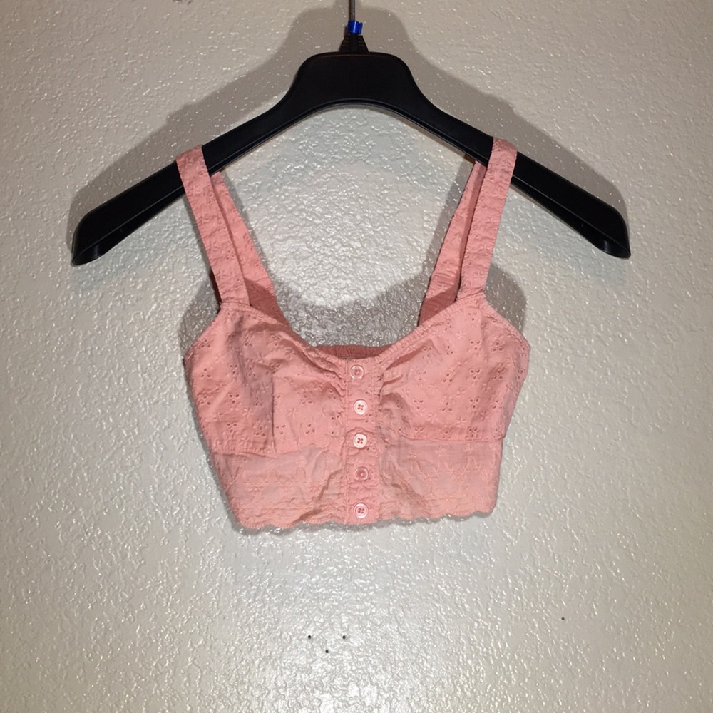 Pink Flower Imprint Bralette